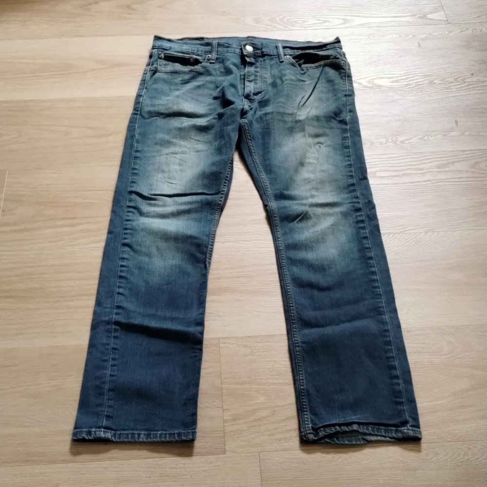 Womens Levi's 513 Distressed Blue Denim Jeans Comfort Fit W33/L32
